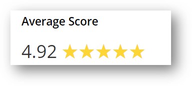 5 stars with a 4.92 rating